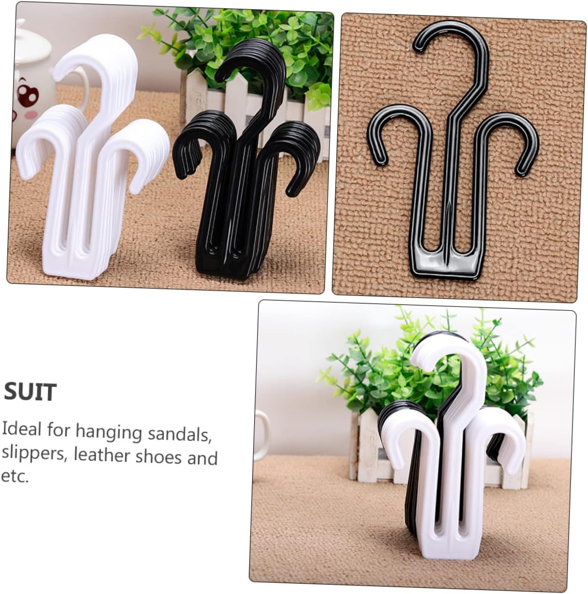 20Pcs Multifunctional Cotton Shoe Drying Rack Hanging Organizer for Slippers and Accessories Stable and Portable Shoe Hanger for Travel and Home Use