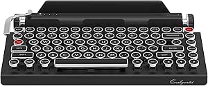 Qwerkywriter S Typewriter Inspired Retro Mechanical Wired &amp; Wireless Keyboard with Tablet Stand
