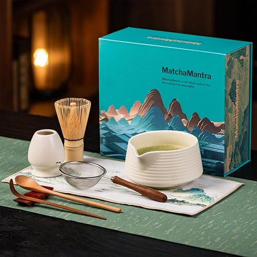 Miniatura 13 de Juego de ceremonia de matcha de alta calidad, kit completo de rituales de 9 piezas, presentado en caja de regalo magnética de lujo, perfecto
