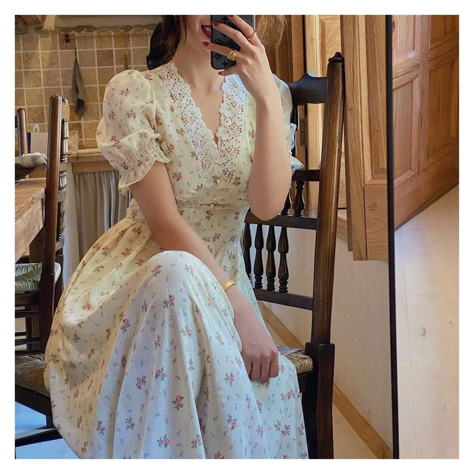 sachin and babi light blue dress Solid Off-the-shoulder Lantern Sleeves Chiffon Long Dress main image 1