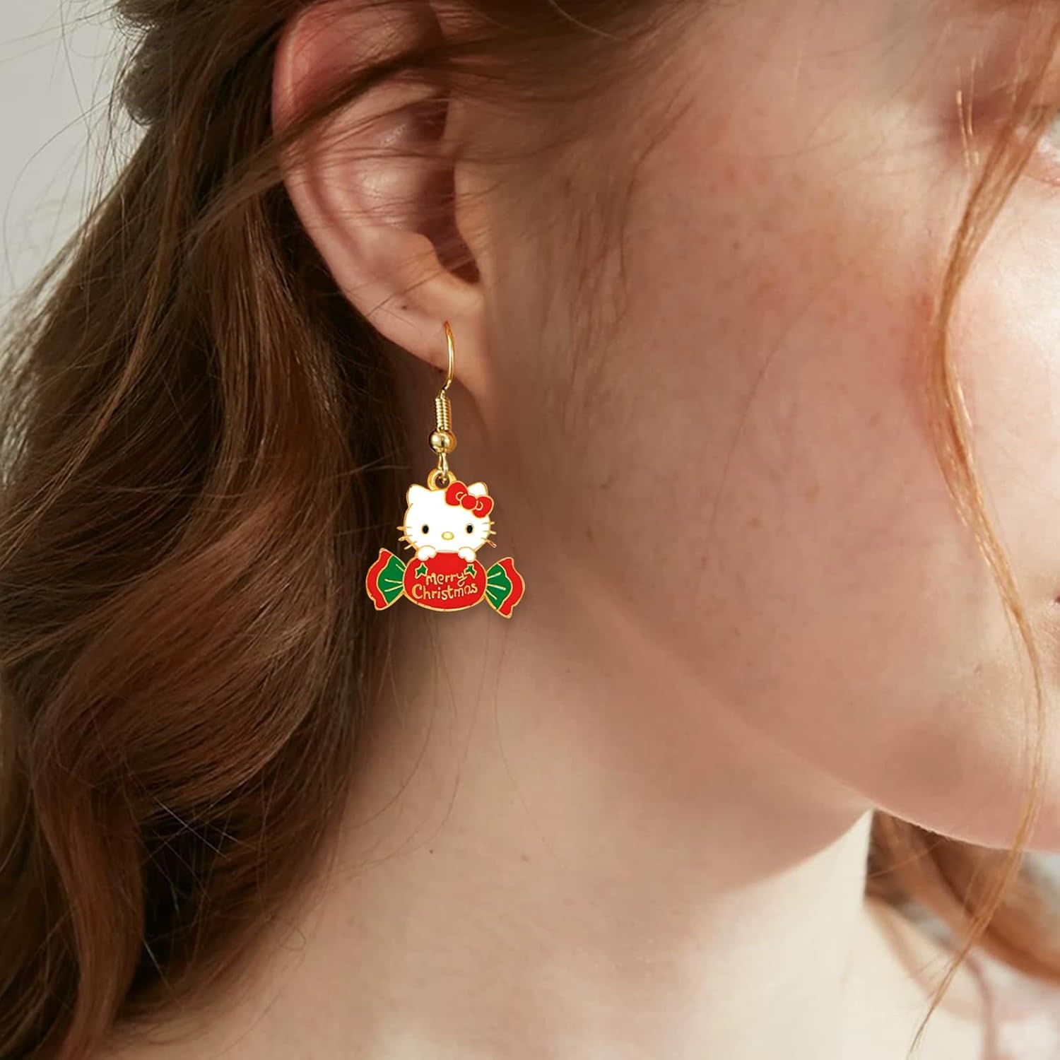 27 Pieces Christmas Enamel Cat Charms for Jewelry Making, 9 Styles Cute Cat Charm Earring Necklace Bracelet Pendants DIY Crafts - Image 2