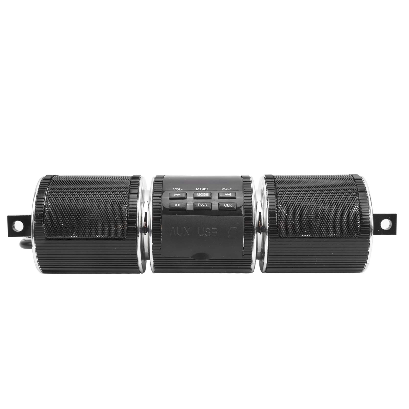 Altavoz Estéreo para Motocicleta, Resistente Al Agua, de Audio Bluetooth de para Conducción Al Aire Libre, Aleación de Aluminio Negro, 2 Unidades (Black)