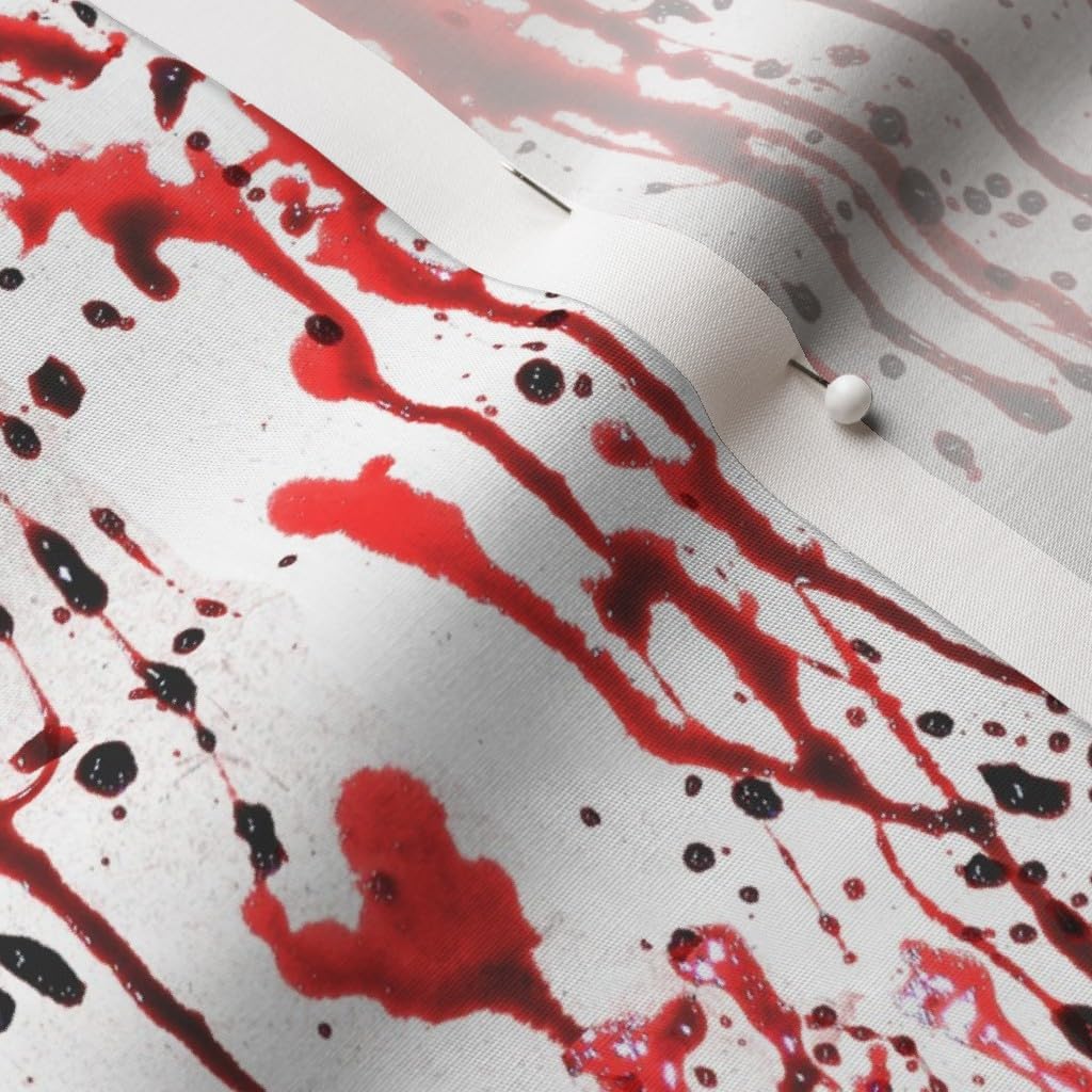 Spoonflower Fabric - Smaller Blood Splatter Hands Horror Halloween Scary Printed on Cotton Poplin Fabric by The Yard - Sewing Shirting Quilting Dresses Apparel Crafts