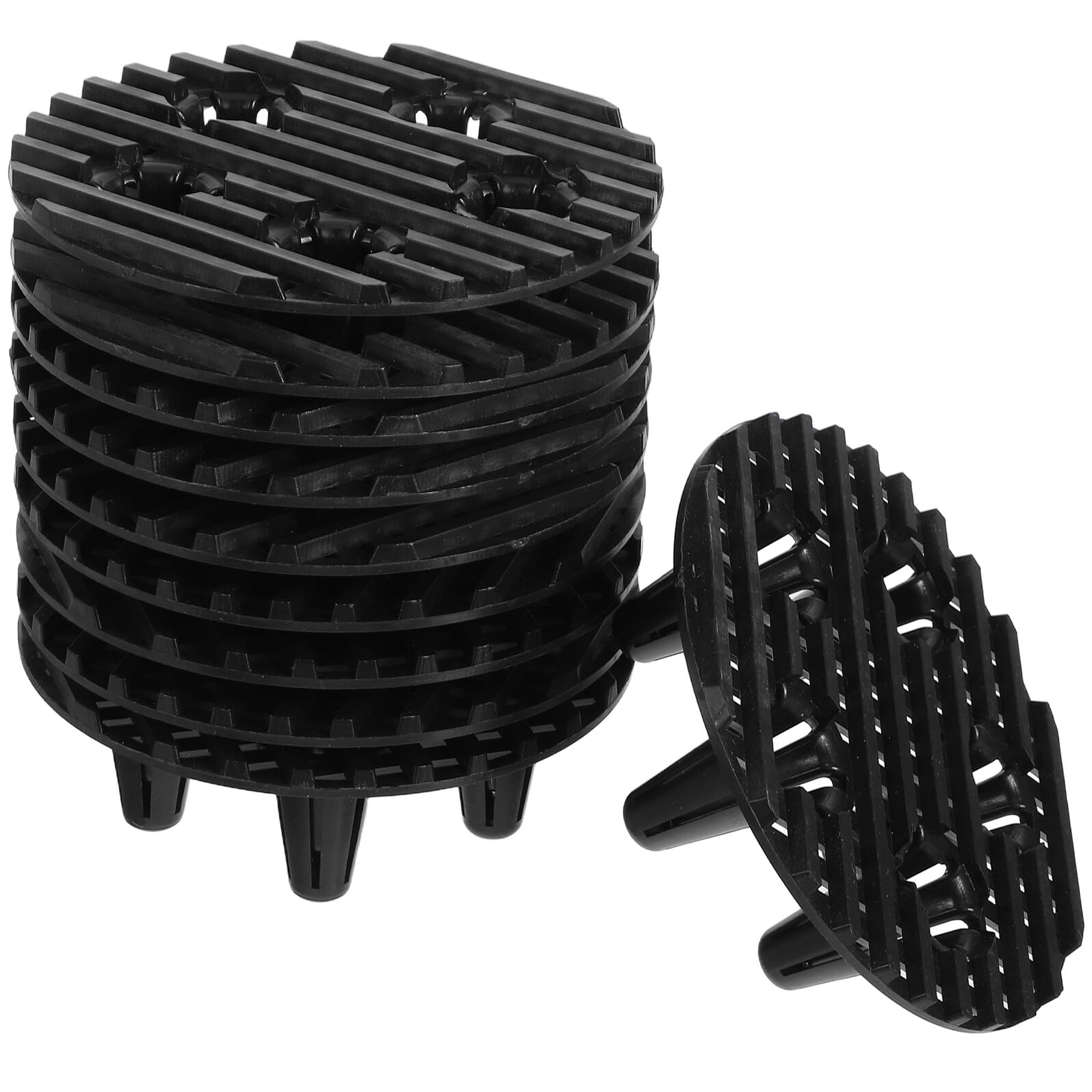 BESTonZON Plastic Flower Pot Feet Risers 12Pcs 10Cm Inserts for Indoor and Outdoor Planters Pot Base Support and Root Rot Prevention