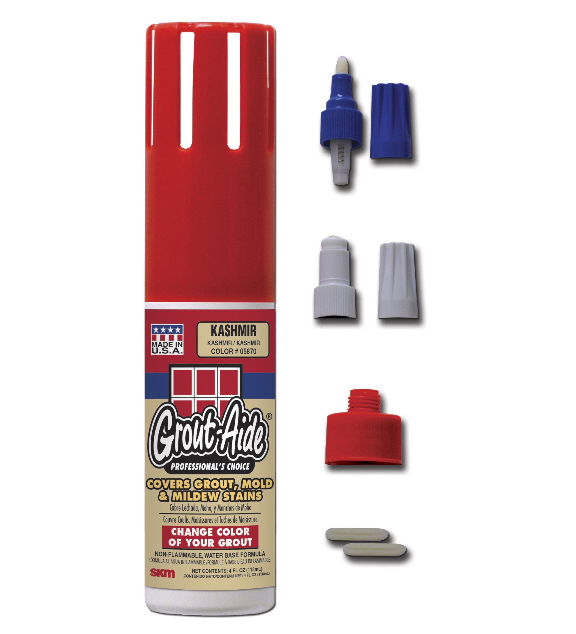 Grout-Aide 4 oz. Contractor's Pack, Kashmir (Carded) Two Different Nib Widths to Complete Any Grout Projects
