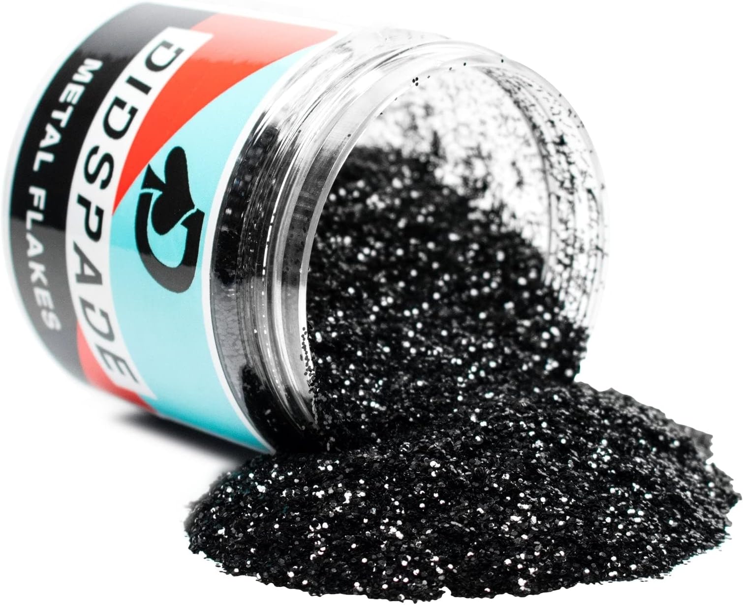 2oz Black 0.015" Medium Black Metal Flake Solvent Resisitant Glitter | Paint Metal Flake | Flake for Automotive Spray and Spray Painting | Glitter for Epoxy Resin