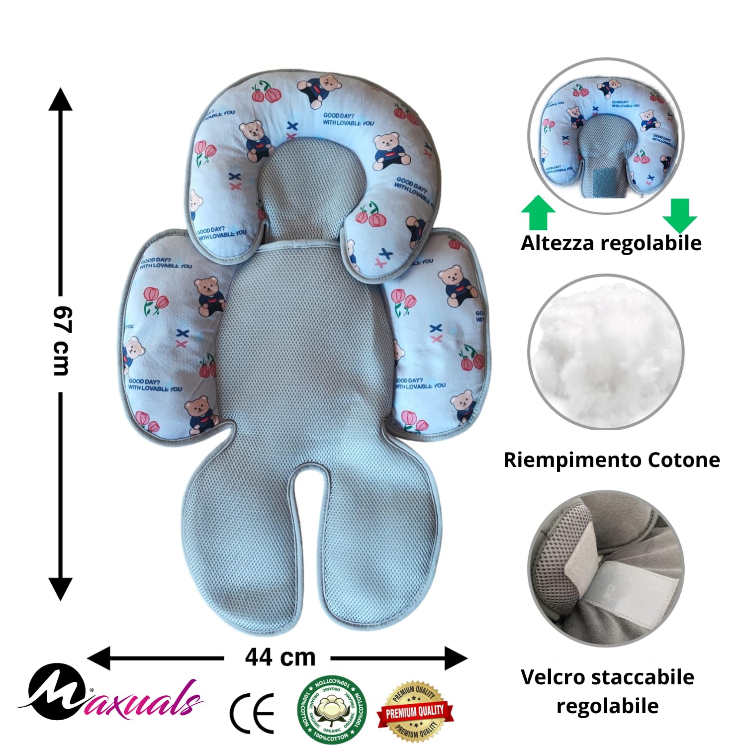 Coussin De Siège Réversible,pour Poussette Matelas Universel