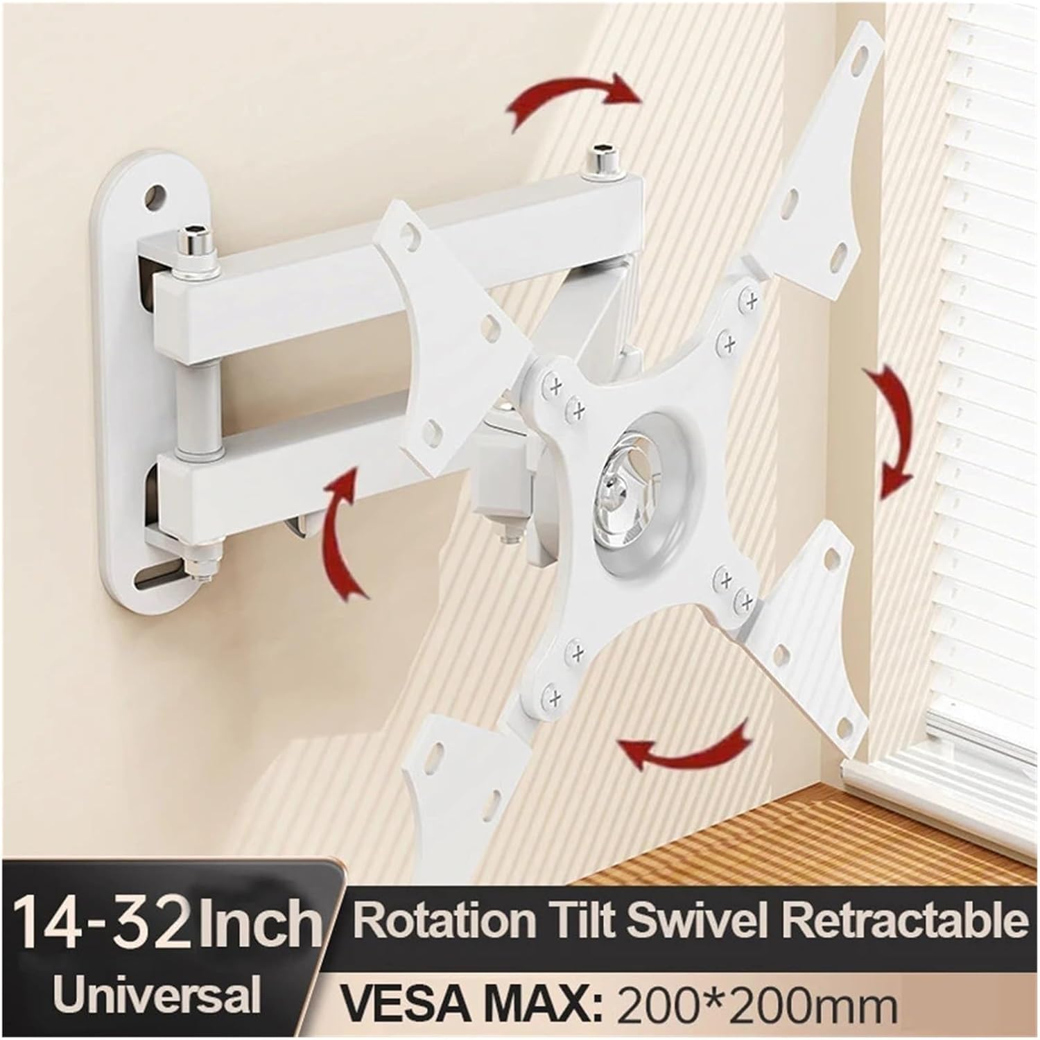 20° Tilt TV Wall Mount Bracket 360° Swivel Stand for 10-32 Inch(WMX012-3)