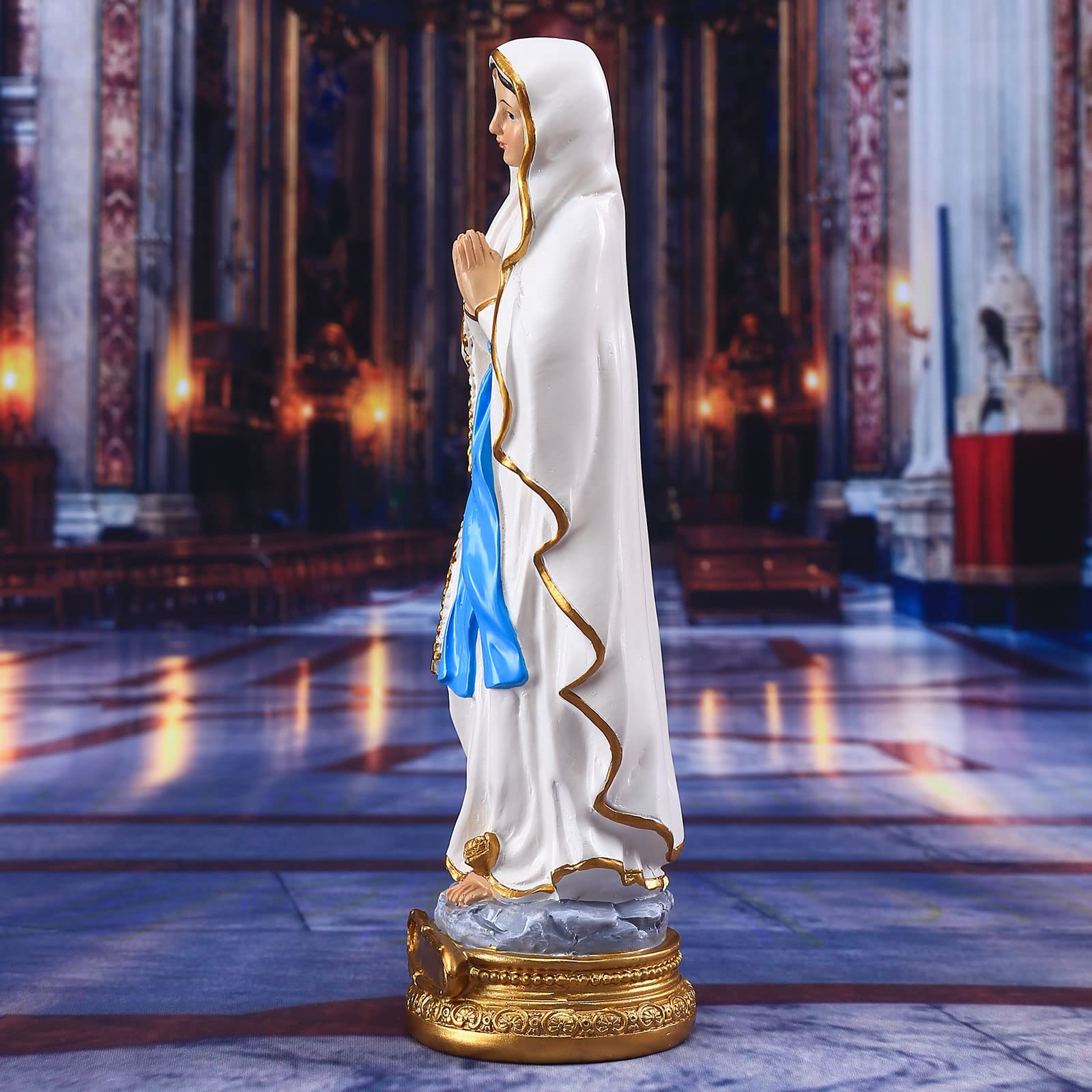 Amazon.co.jp: ルルドの聖母マリア像 8.7インチ 祝福された母像
