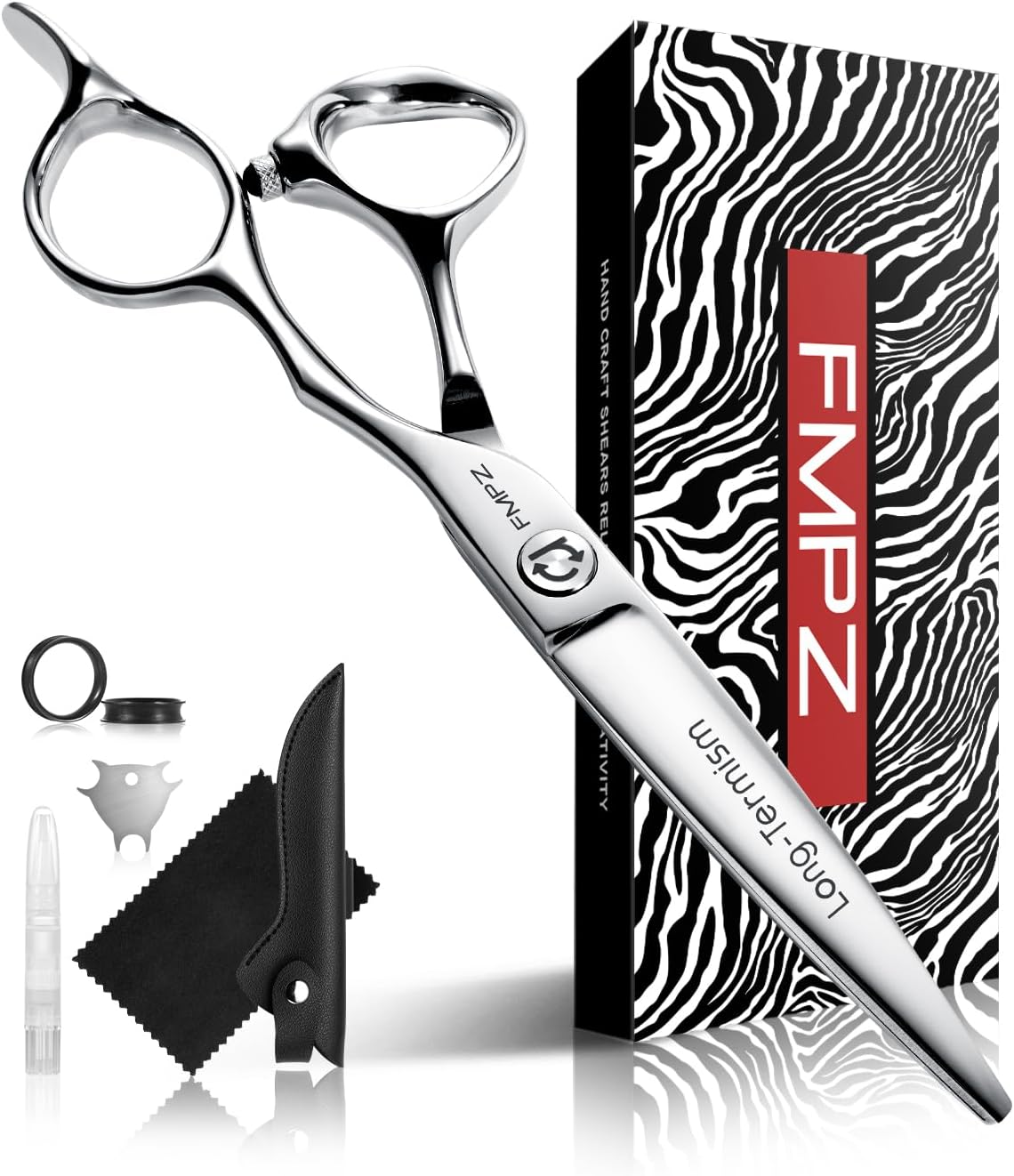 Hair Cutting Scissors Professional, 6" Barber Scissors, Hair Cutting Shears with 440C Steel - 60HRC Hardness Extremely Sharp with Ergonomic for Salon & Home Use - Classic Style