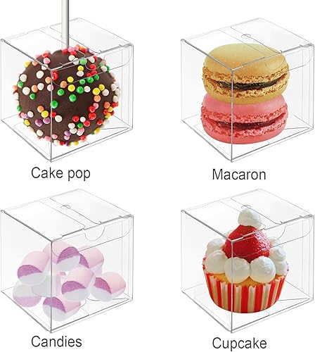 Miniatura 3 de Vowcarol Cajas para tartas para tartas, paquete de 50 cajas para tartas individuales con agujero, cajas de regalo pequeñas de 2 x 2 x 2 pulgadas,
