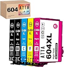 ATTA 604XL Ink Cartridges Compatible with Epson 604 XL Ink Cartridges for Epson XP-2200 XP-3200 XP-2205 XP-3205 XP-4200 XP-4205, Workforce WF-2910DWF WF-2930DWF WF-2935DWF WF-2950DWF (Pack of 5)