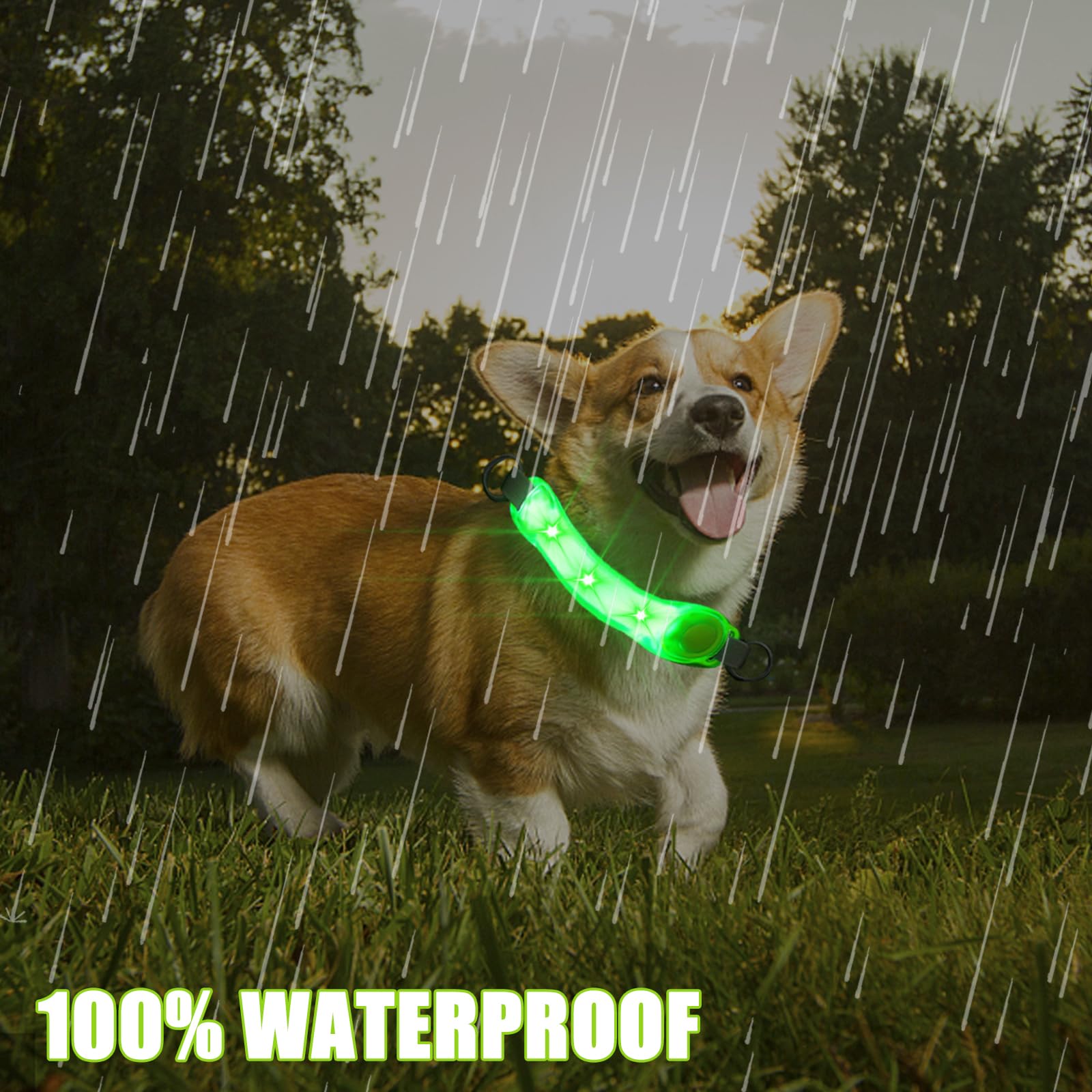 Hondenwandellamp | IPX8 waterdichte halsbandverlichting,Oplaadbare LED-halsbandlamp voor huisdieren, kleine en lichte halsbanden, nachtelijke clip- verlichte halsband Honhoha