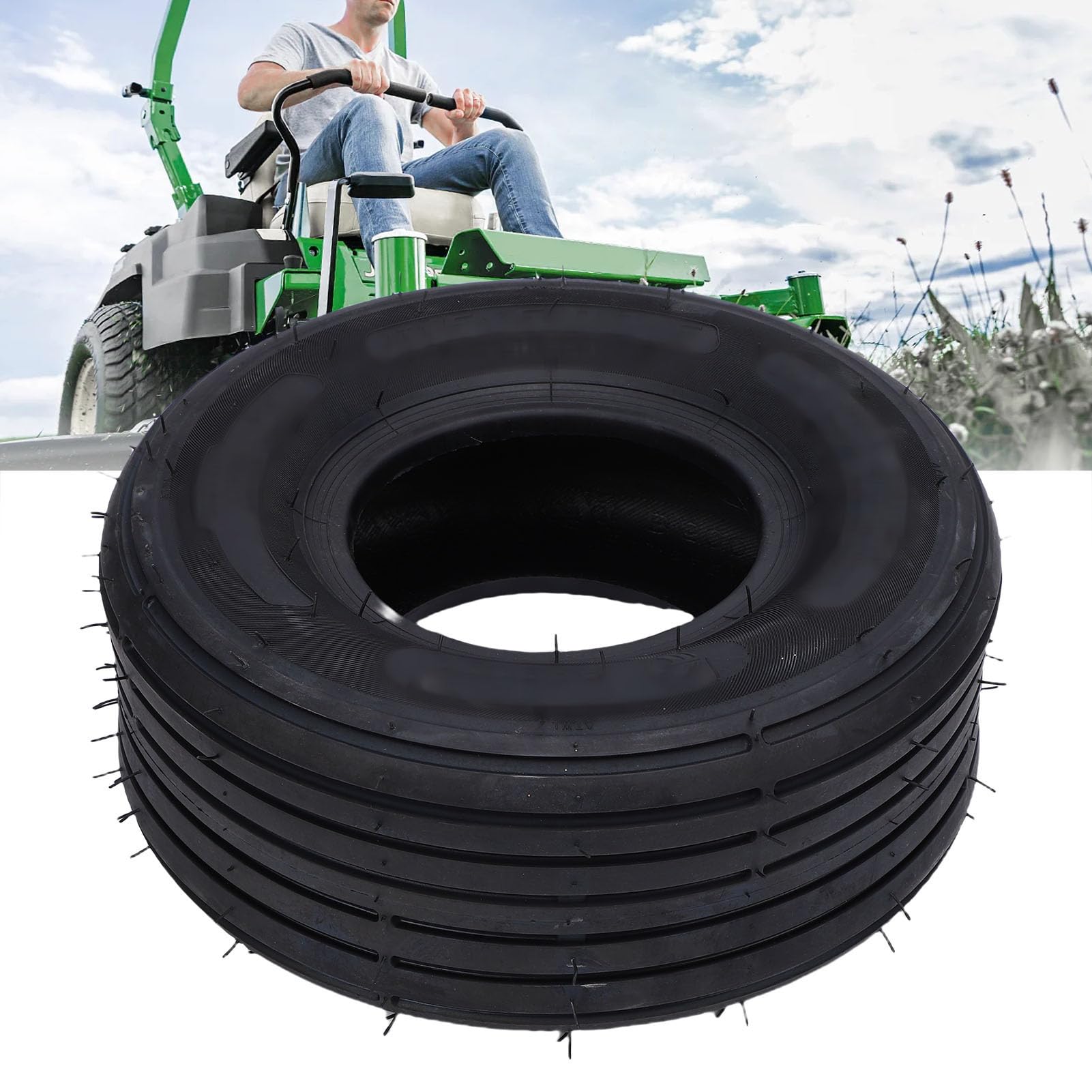 Fydun 15x6.00-6 Opona Bezdętkowa Heavy Duty 4-warstwowa Antypoślizgowa 6-calowa Kosiarka do Trawy Opona do Kosiarki Wózek do Ciągnika Ogrodowego Taczka