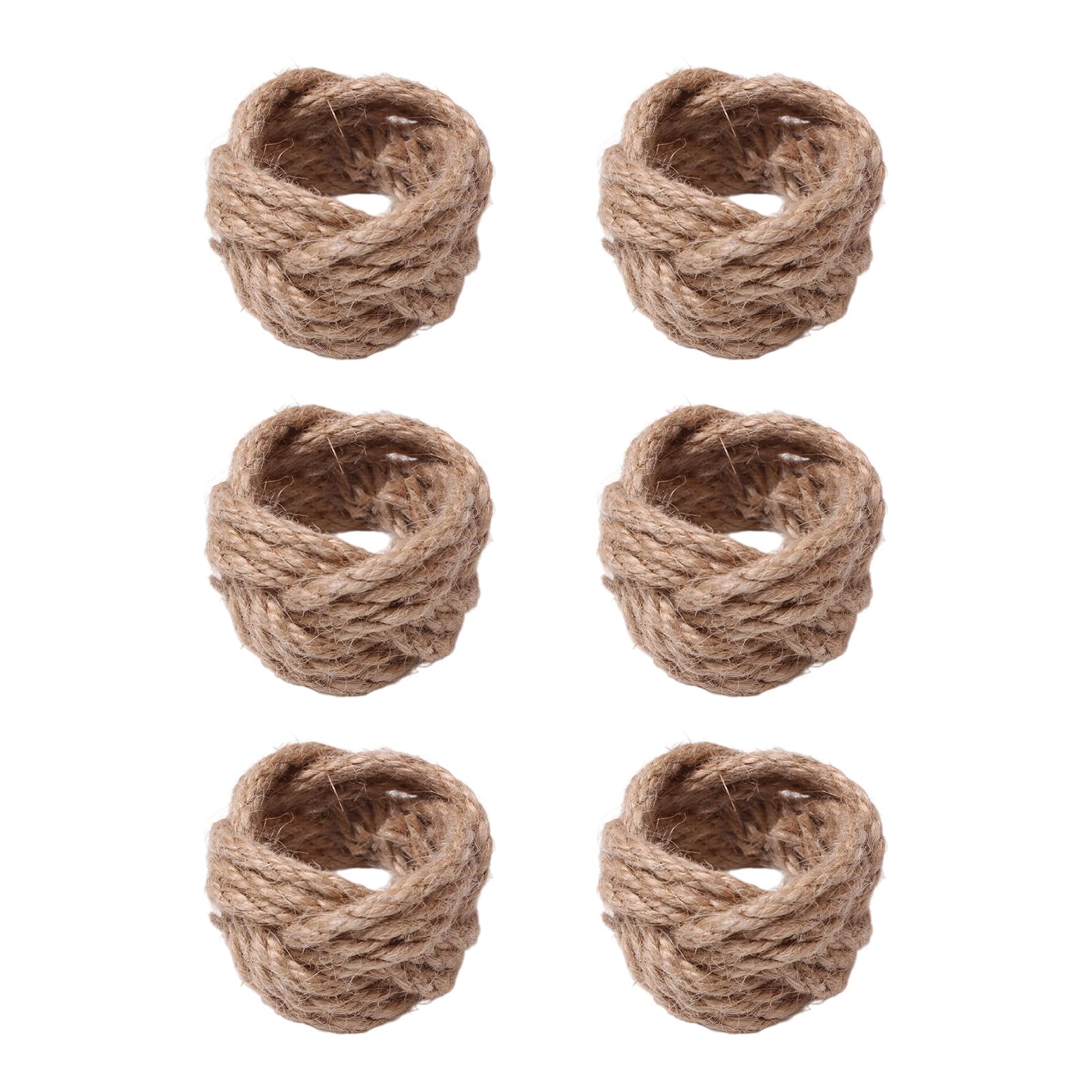 Jazuaiao Woven Jutes Napkin Rings Elegant Napkin Holders Kitchen Table Decoration for Family Gatherings Rings for Event