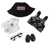 Clothes for Labubu(NO Doll), Clothes for Doll, 5PCS Set Hat Clothing for 17cm Dolls, Including Clothes, Hats, Pants, Shoes, Glasses