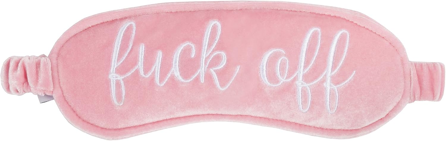 Vivid Hue Máscara de dormir para mujer, de terciopelo, súper cómoda, ligera, con los ojos vendados, con bordado divertido