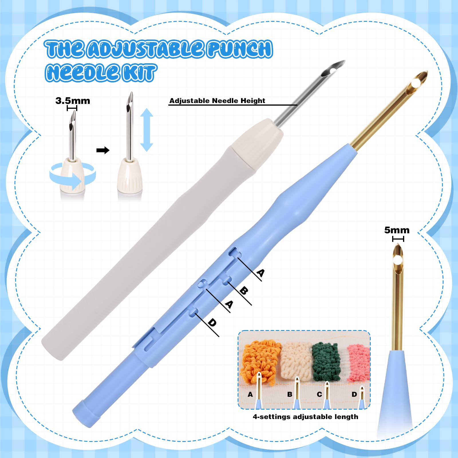 Punch Needle Kit - Beginner Friendly Rug Hooking -4