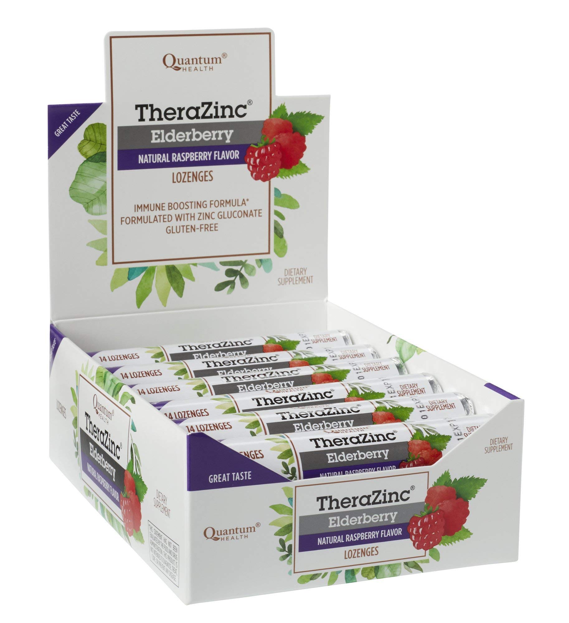 Quantum Zinc Elderberry Raspberry Lozenge, 1.2 Ounce -- 12 per case. thumbnail 2