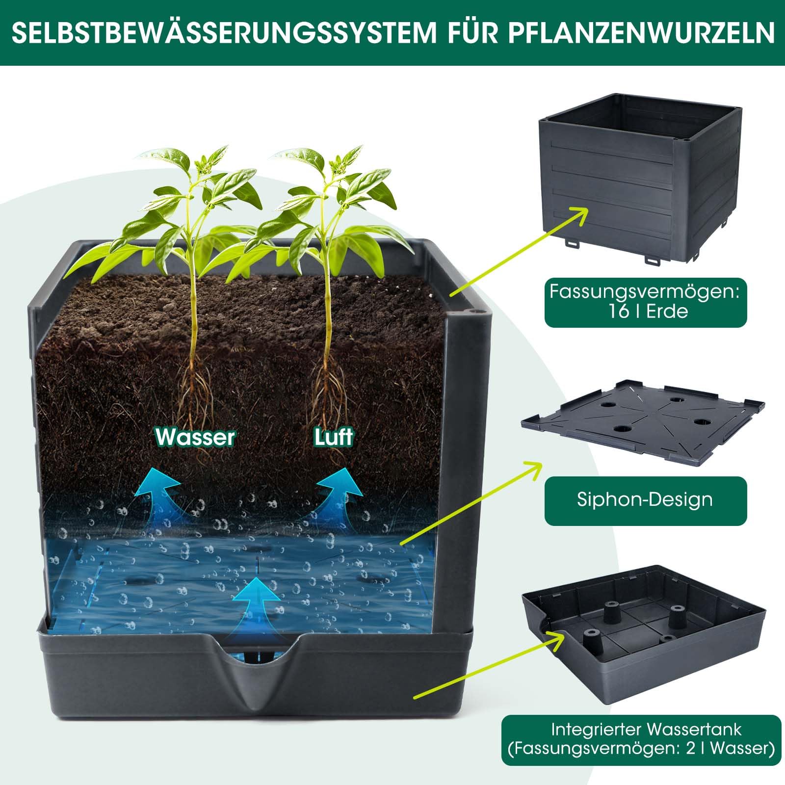 MYMULIKE 2 Stück Tomatentopf mit Rankhilfe, 145 cm Selbstbewässerung Tomaten Rankhilfe, Tomatenturm mit Wasserspeicher, Pflanzkübel Pflanzenstütze für kletternde Pflanzen/Blumen