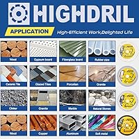 Vista 4 de HIGHDRIL Juego de hojas de sierra circular de 3 "2.953 in, 4 piezas, disco de corte de diamante/HSS/carburo para amoladora angular, azulejos