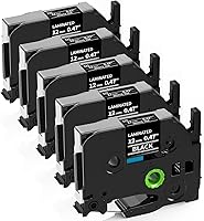 Vista 14 de Labelife Paquete de 5 cintas TZe TZ de 0.47 pulgadas laminadas transparentes TZe-131 de repuesto para Brother Label Maker Tape Clear TZe131 TZ-131