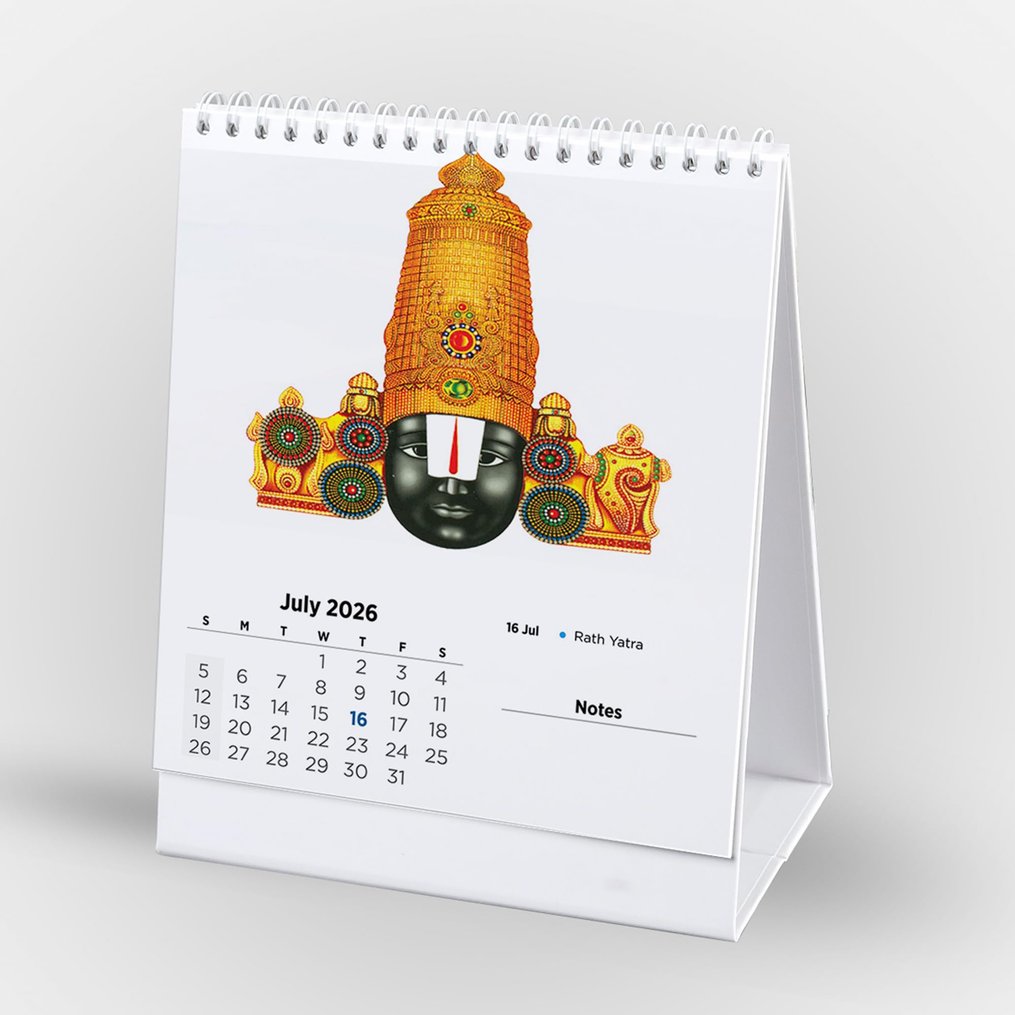 Visual Creation Desk Calendar 2025 - Loard Venkateswara Series calendar for Office Home Table Couple (Loard Venkateswara)-image-31
