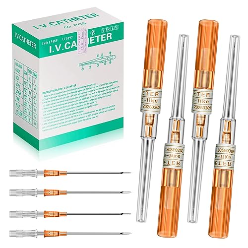 Miniatura 9 de Combofix Agujas de perforación de catéter IV 20G  6 agujas huecas de catéter para oreja, nariz, ombligo, pezón, labio, calidad profesional para