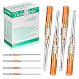 combofix Catheter Needles - 50Pcs 14G IV Catheter Piercing Needles Hollow Body Piercing Needles for Ear Nose Belly Navel Nipple Disposable Piercing Needles Supply(14G)