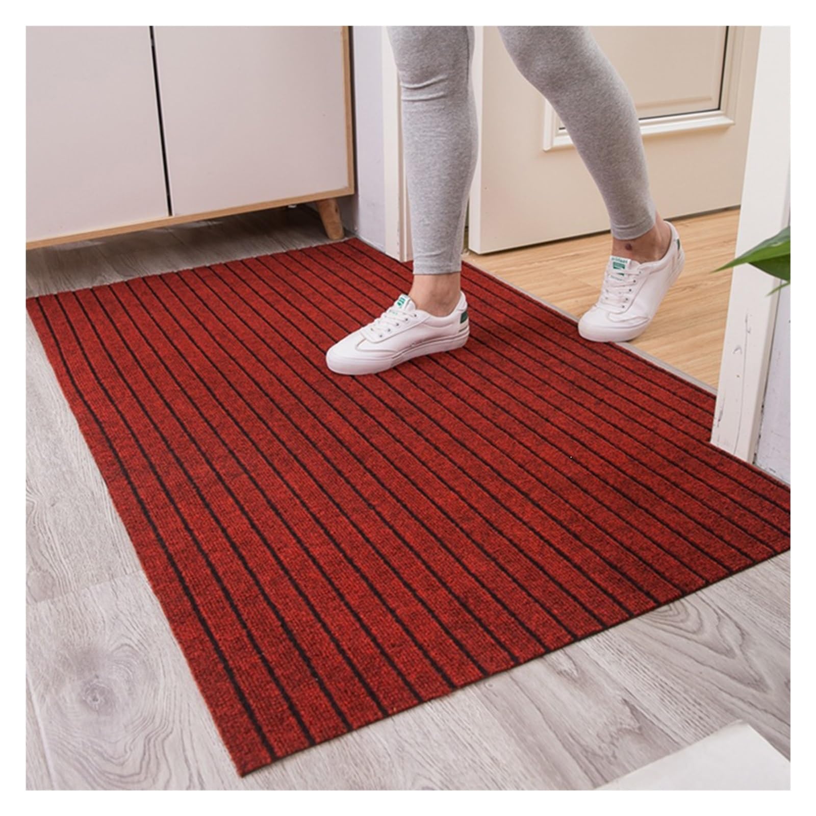 Felpudo entrada casa antideslizante: alfombra de microfibra lavable, perfil bajo y secado rápido