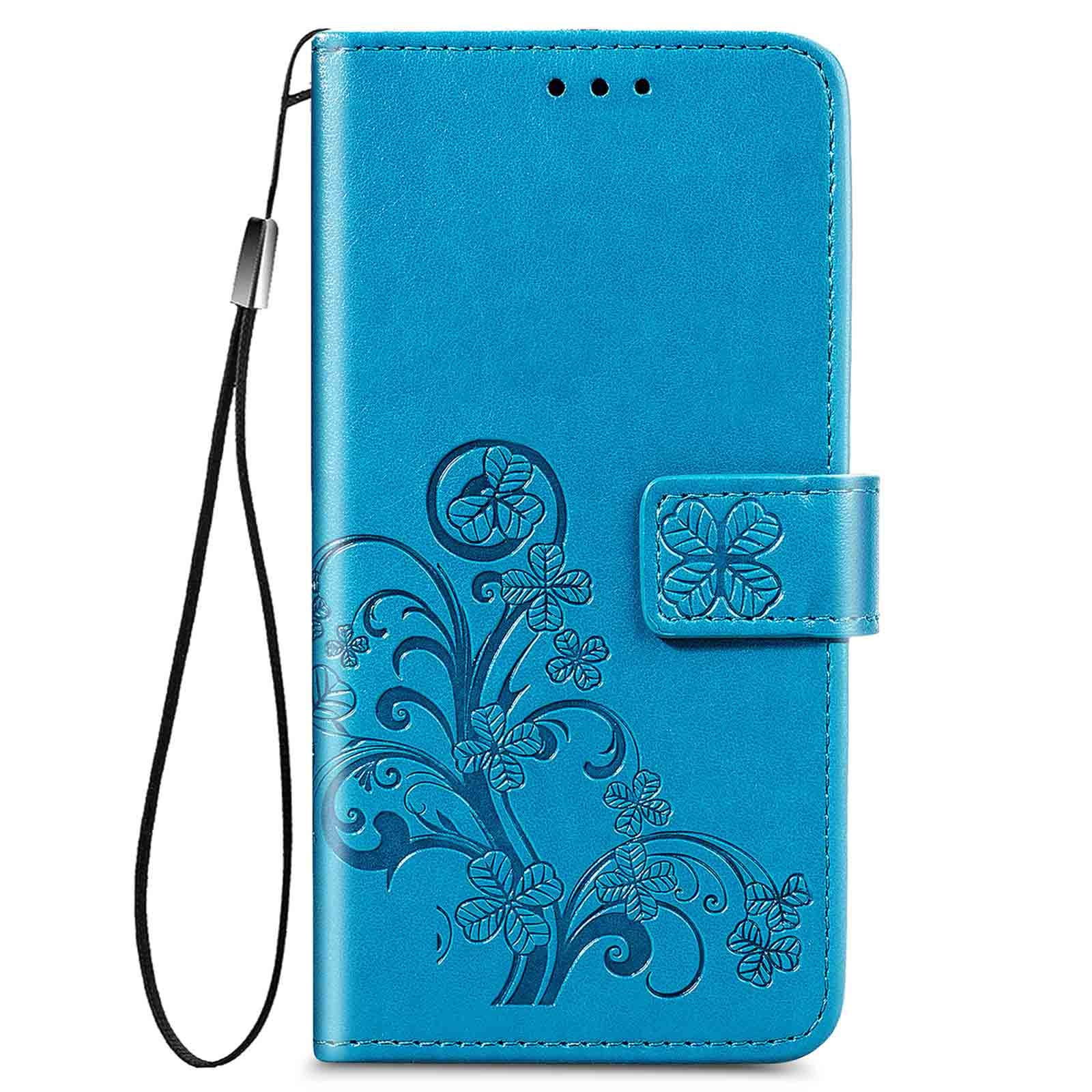 Cover BARBARIAN Portafoglio In PU Pelle Per OPPO Reno8 5G - Custodia Flip Con Slot Carte E Stand - Blu - 3