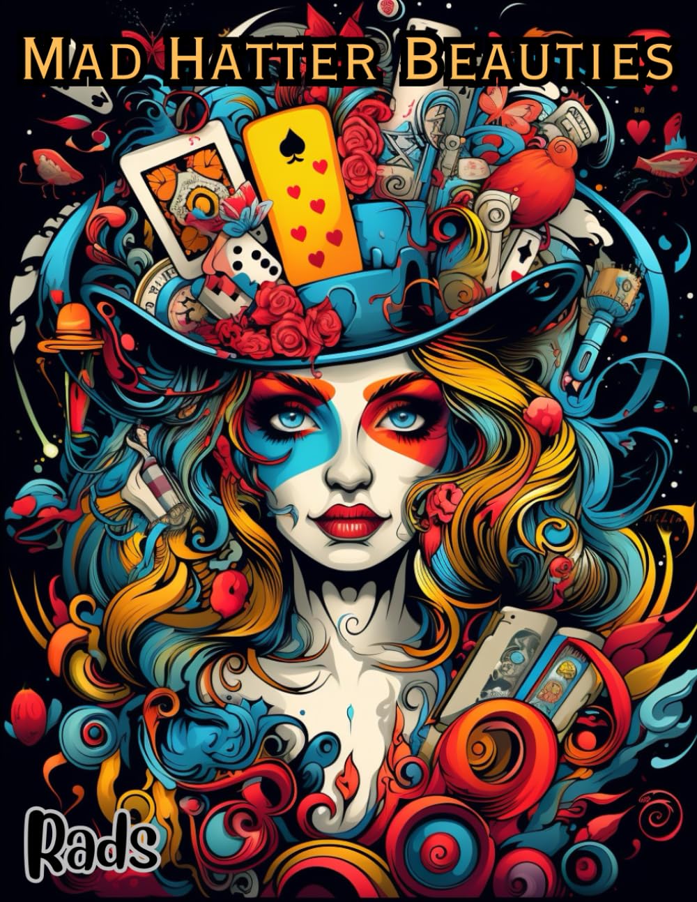 Mad Hatter Beauties Coloring Book: Incredible and Crazy Hats Illustrations in All Shapes and Forms to Unleash the Imagination in a Colorful Way