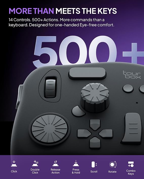 TourBox NEO - Editing Controller, Desktop Creative Multi-Control, Wired