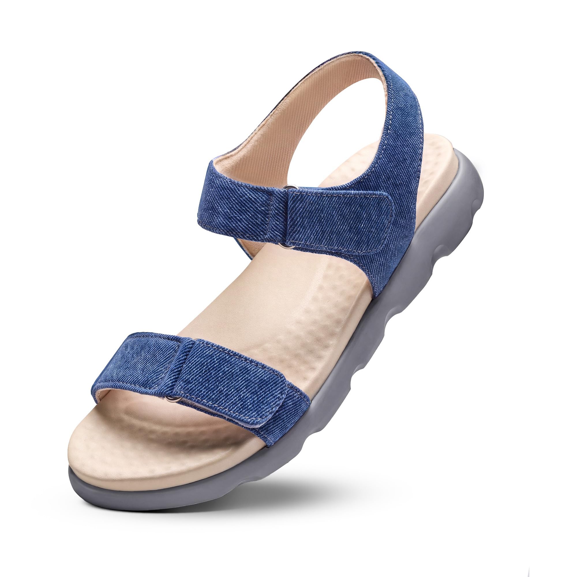 frido Cloud Comfort Back Strap Sandals for women, Stylish Sandals with Ergonomic Arch Support, Soft Cushioned Footbed & Breathable Canvas Upper for Work, Travel & Outings-picture-35