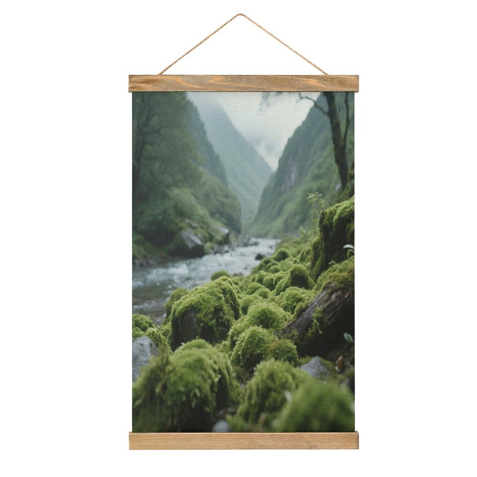 VstaDank Densely Growing Plants Linen Hanging Painting Vintage Canvas Wall Art Poster Reading Nook Corner Decor Retro Wall Decor Prints for Library Reading Room Home 13.2 X 20.47 Inch