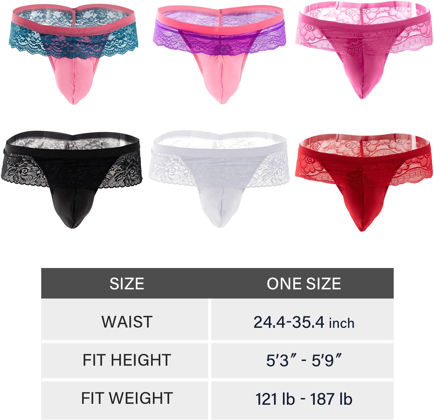 Mens Sissy Skirt Lace Thong Briefs Sexy Lingerie Crossdressers Underwear Panties with Pouch - Image 3