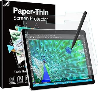 (2-Pack Feel-Paper Screen Protector Compatible with Microsoft Surface Pro 9 2022 / Surface Pro 8 2021 / Surface Pro X 2021&2019, Anti-Glare Anti-Scratch PET Film, Surface Pen Support - Matte
