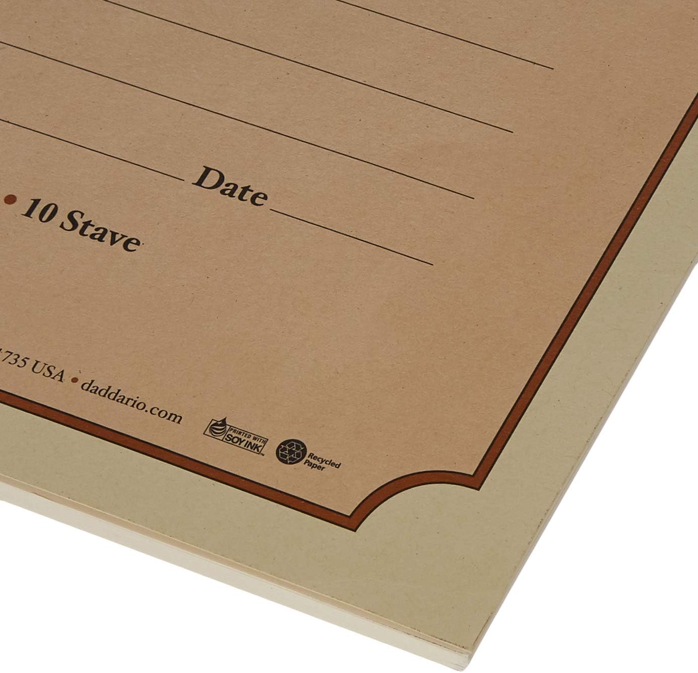 Archives Spiral Bound Manuscript Paper Book, 10 Stave, 96 Pages : Archives: Musical Instruments