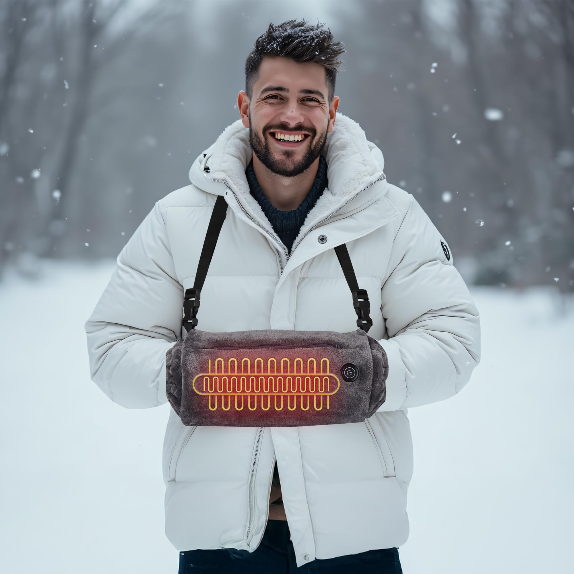 Calentadores de manos recargables: guantes calefactables eléctricos reutilizables – Bolsa de calefacción portátil – Calentador de mano de alivio para artritis – para caza, fútbol, camping, golf,