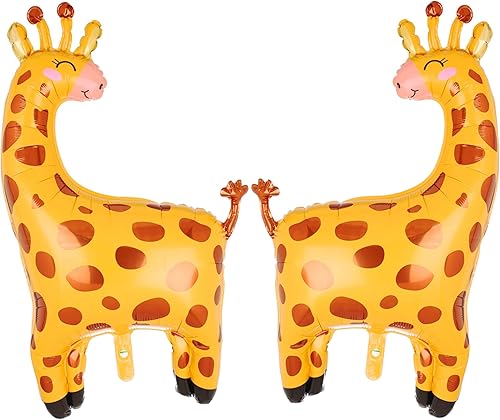 Globos de papel de aluminio de jirafa, gran selva, safari, animal, decoraciones de fiesta de cumpleaños, globo gigante de safari para niño, salvaje,