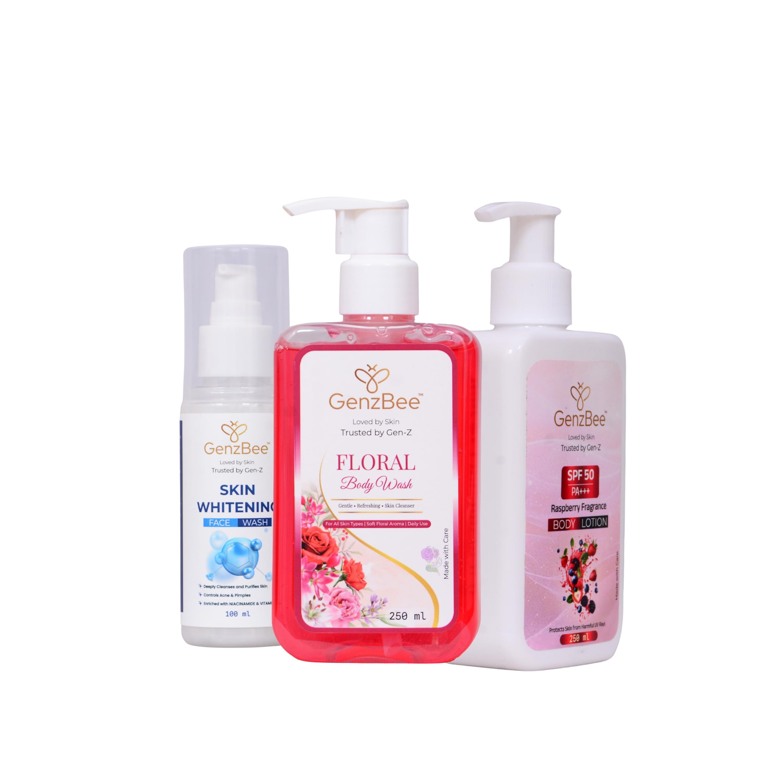 Body Skincare Combo Set – SPF 50 PA+++ Sunscreen Body Lotion, Gentle Skin Cleanser & Moisturising Body Wash with Raspberry Fragrance, Broad Spectrum UVA & UVB Protection, for All Skin Types-image-26