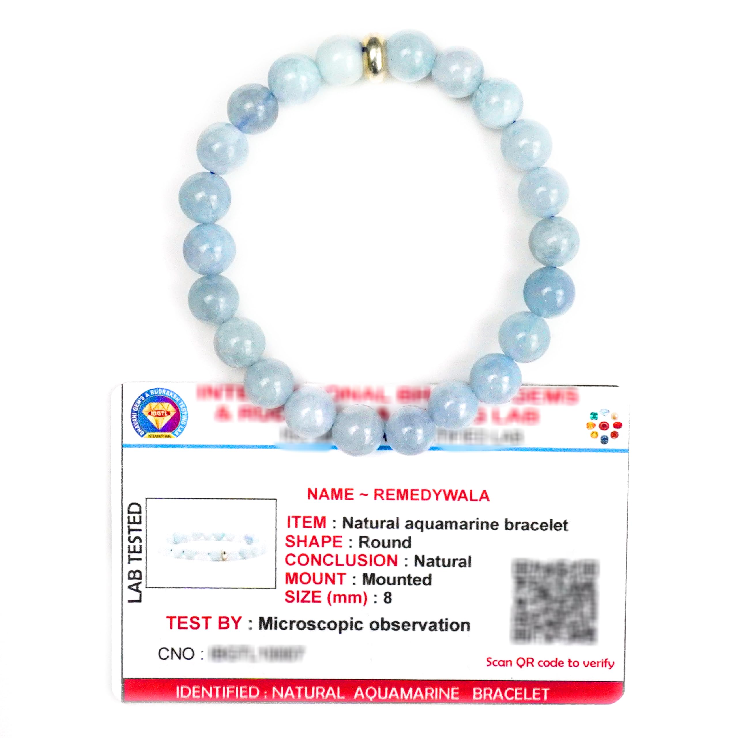 REMEDYWALA Charged Certified Aquamarine Bracelet 8MM (B0CVN6QVQ7) Amazon Price History, Amazon Price Tracker