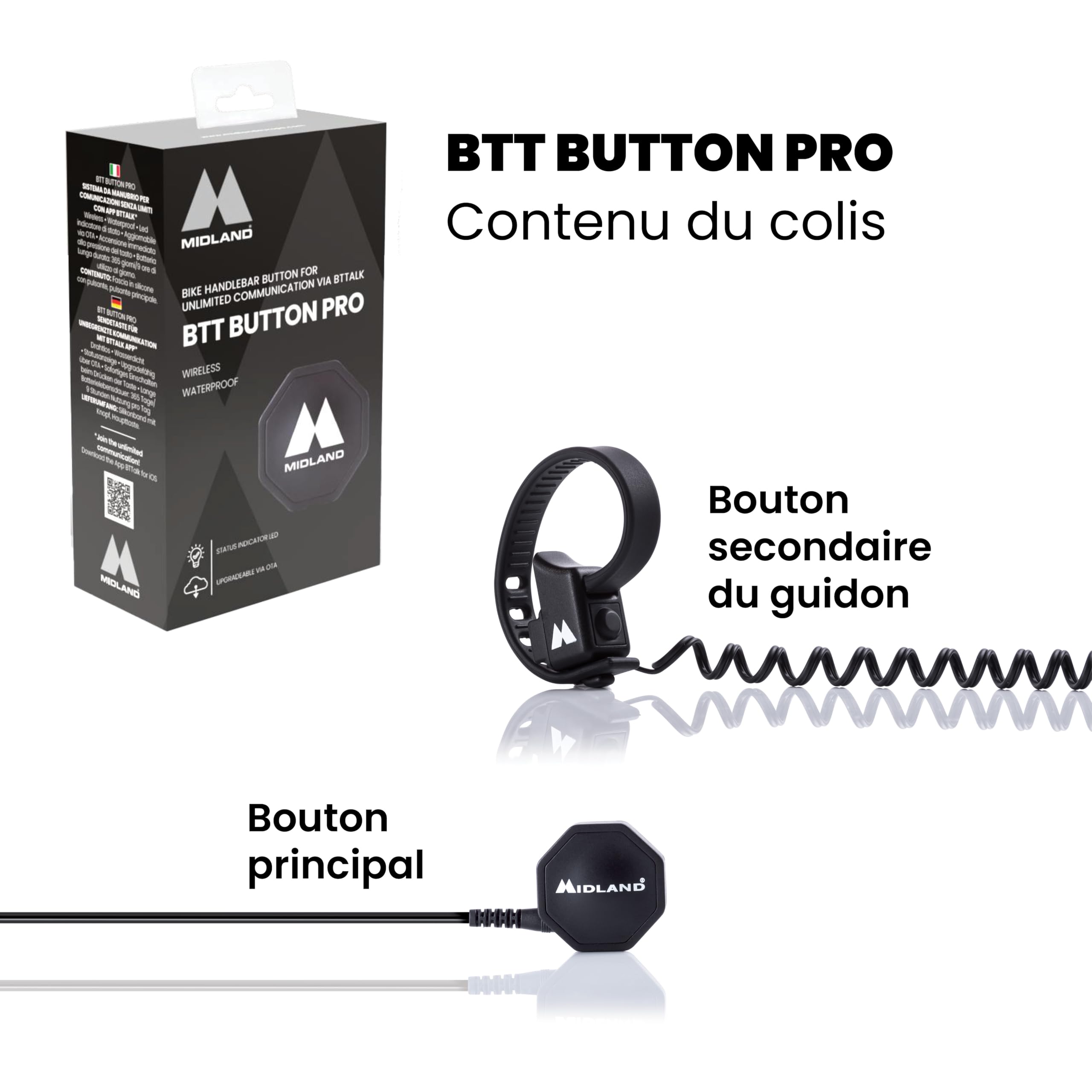 Midland BTT Button Pulsante Bluetooth Per Moto - Controlla L'Interfono Senza Togliere Le Mani Dal Manubrio - Foto 12