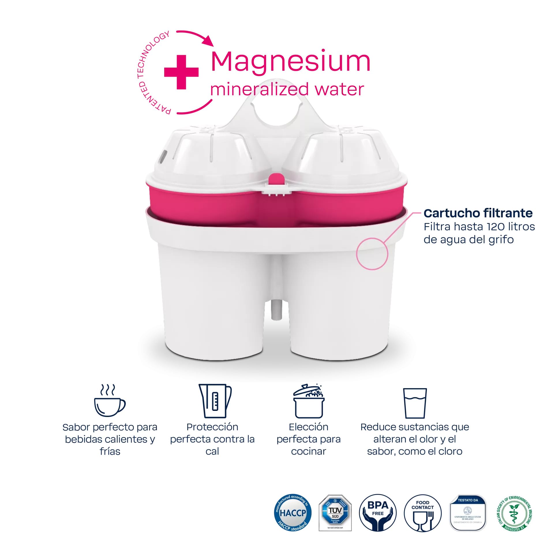 BWT Filtro de Agua Vida Petrol 2,6L + 13 Cartuchos de Filtro de Magnesio | Paquete Anual | Filtro de Agua Potable | Para Comidas & Bebidas | Filtra Cal, Cloro, Plomo & Cobre