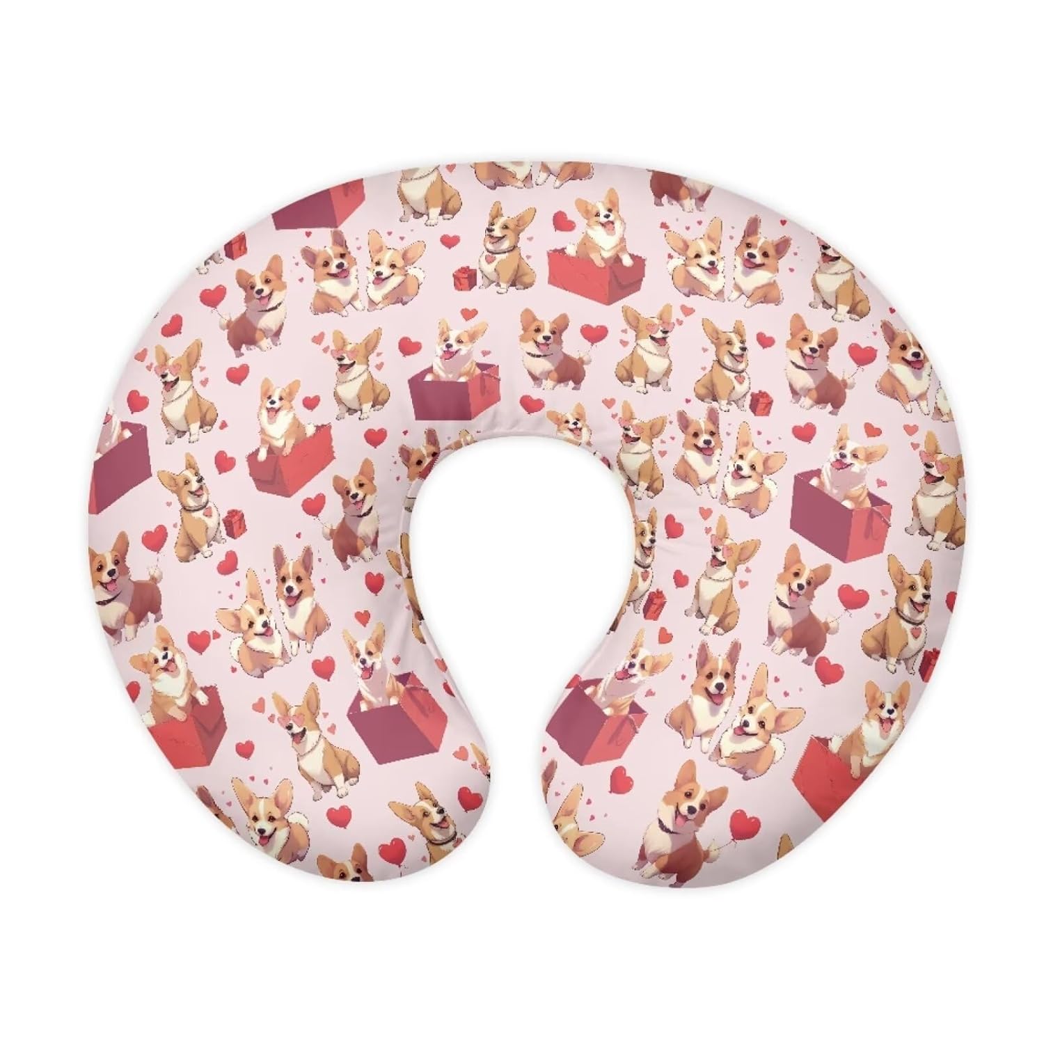 Cute Corgi Nursing Pillow Cover Breast Feeding Pillow Support Positioner Lounger Slipcover for Baby Boy Girl Newborn Infant