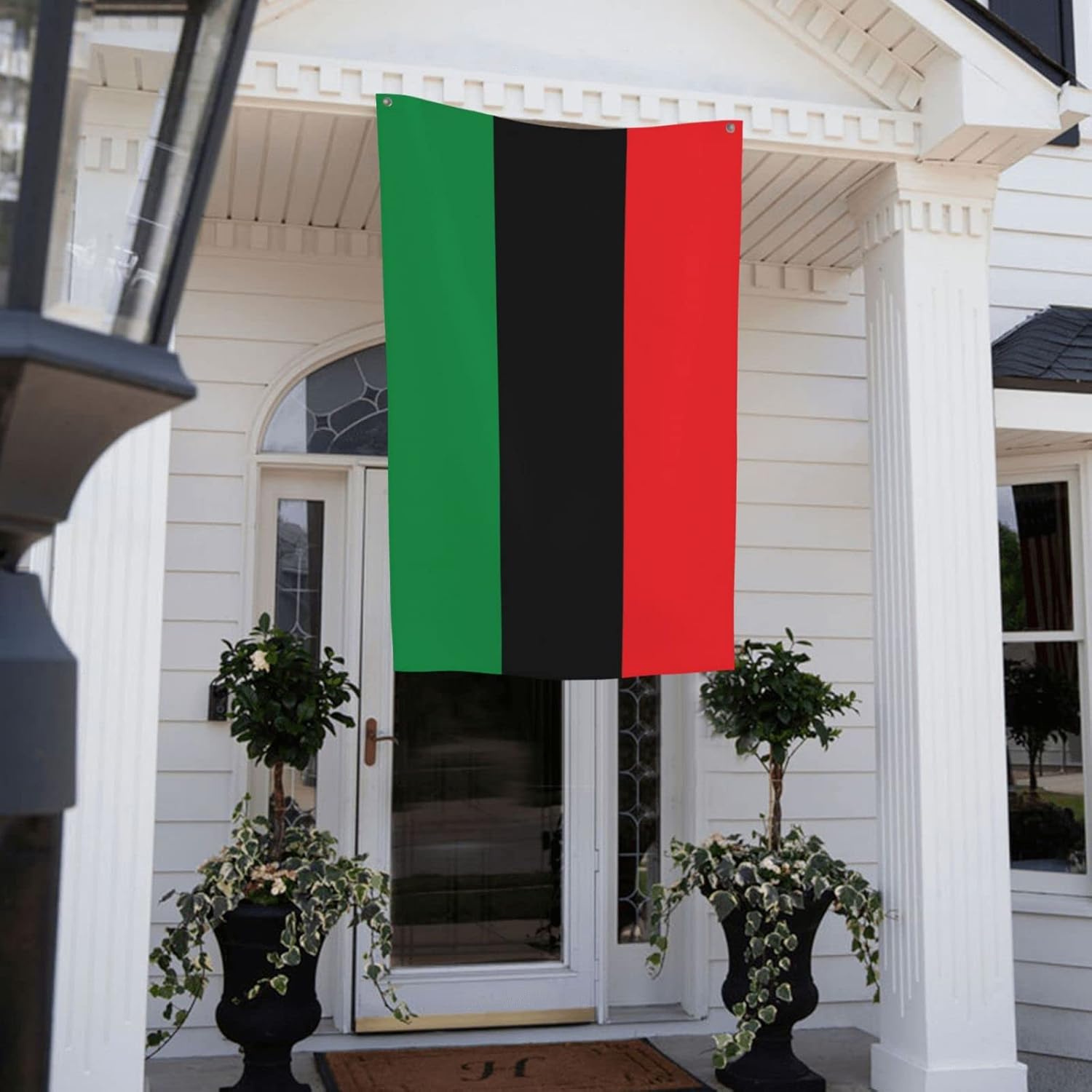 African American Flag Red Black and Green 4x6 Ft Vivid Outdoor Flag Durable Decorative Banner