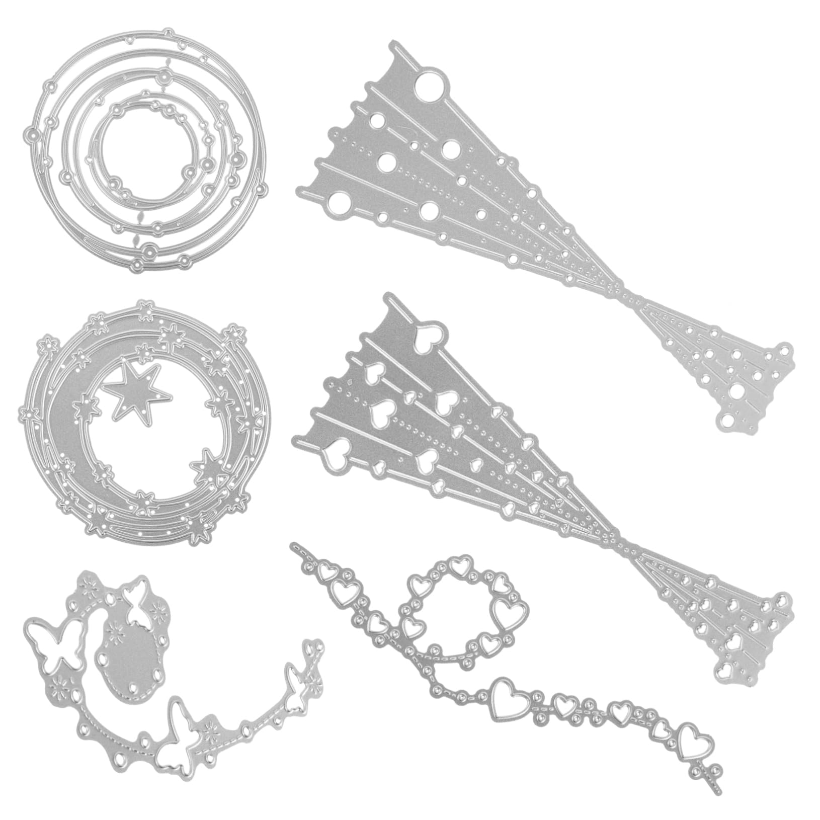 Operitacx 3 Series Troqueles De Metal Para Manualidades Diy De Plantillas Para Cortar Tarjetas Herramientas De Para Decoración De Fiestas Y Scrapbooking 6 Piezas X 3