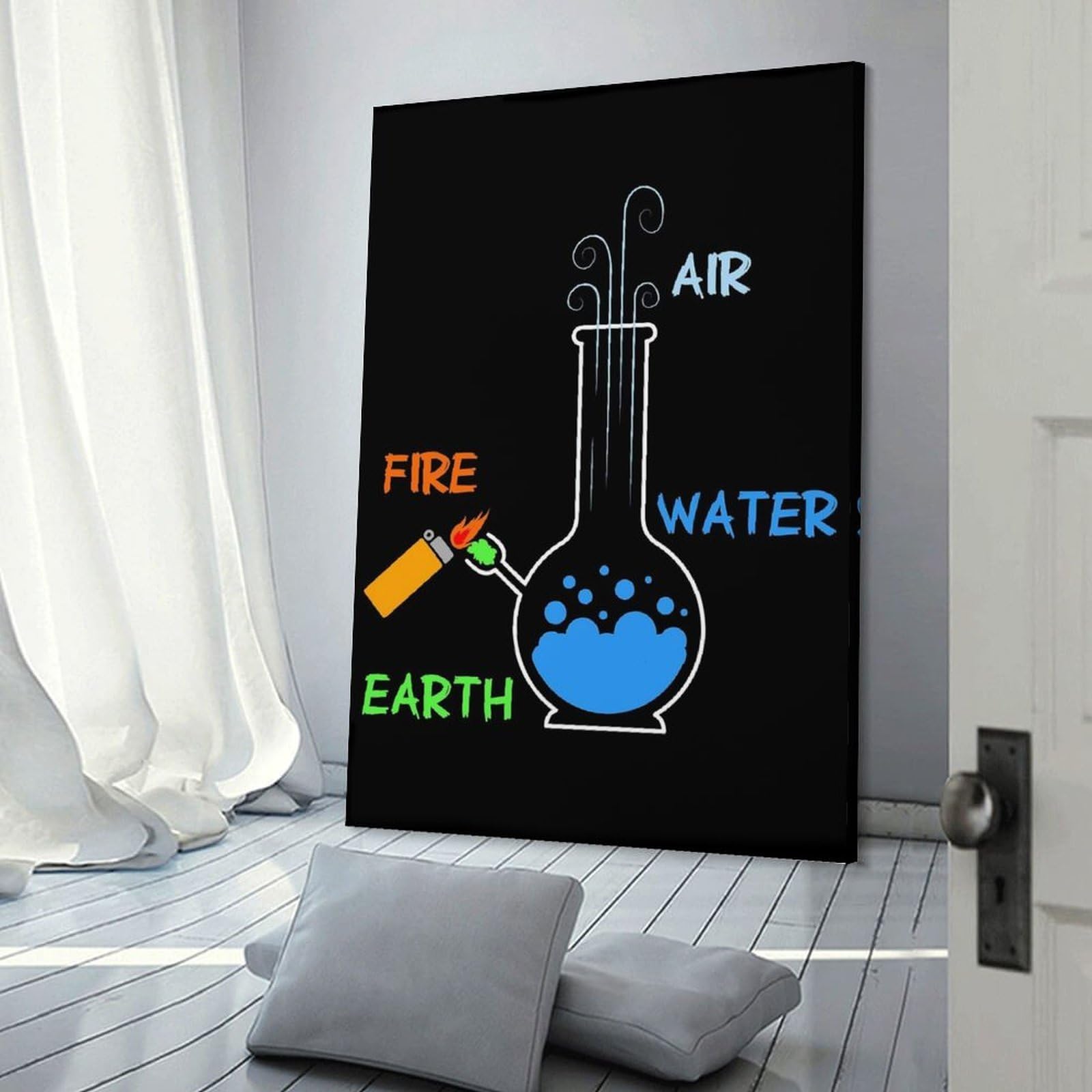 Junmoney Wall Picture Print Marijuana Weed Smoker, 12x18inch(30x45cm), for Living Room, Lounge Or Sitting Room, A Home Accent with Warm Character