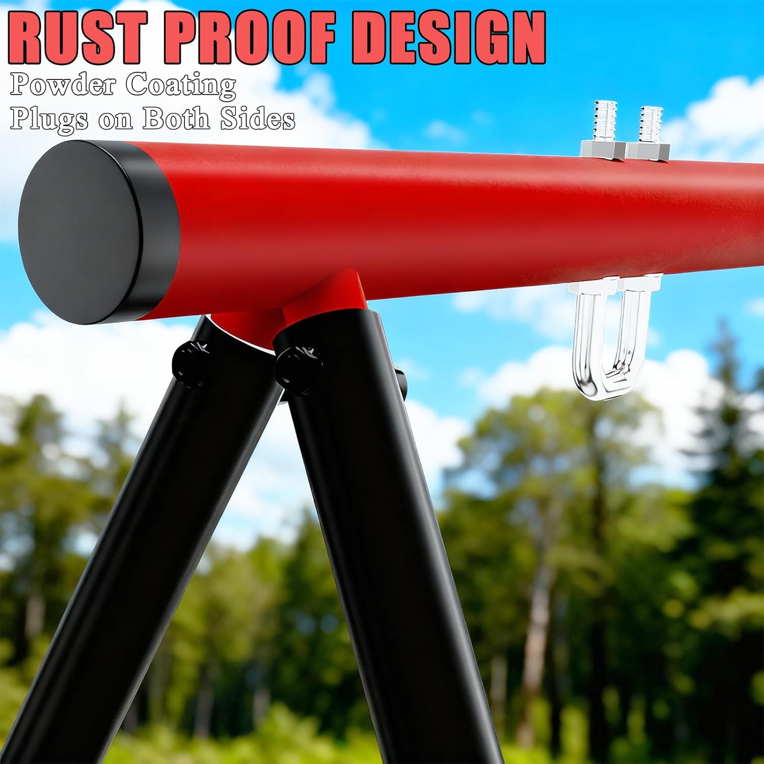 Swing Stand Frame, A-Frame Hammock Chair Stand Only, 440LBS Max Load, Swing Sets for Backyard Patio Playground Park