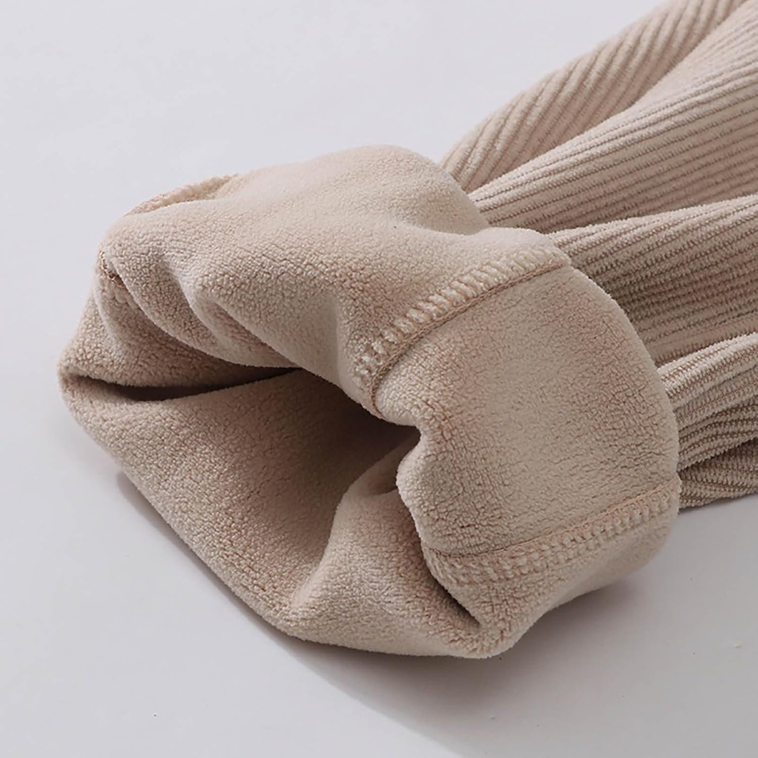 Boys Girls Solid Color Stripe Sweatpants Causal Adjustable Elastic Waist Sport Pants Corduroy Active Trousers